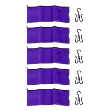 (Purple) 5er transparente PVC-Perückenbeutel mit Haken