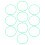 (0.7in Width) 10x Agility-Ringe Sensortraining Grün 35cm 4