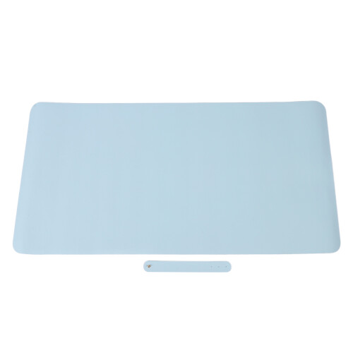 Leder-Schreibtischauflage hellblau 90x45cm dick