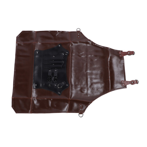 PU Leather Waterproof Barber Apron with Multi Pockets 1