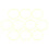 (11mm Wide Yellow) 10x 40cm Yellow Sensory Training Hoops 2