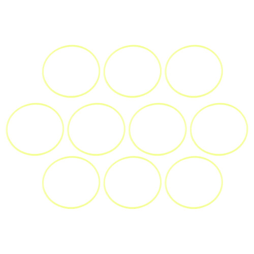 (11mm Wide Yellow) 10x 40cm Yellow Sensory Training Hoops 1