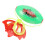 (Flat Style) 2x Ziehball-Spielzeug Interaktion flache Form 3