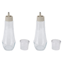 (260ml) 2x Mundspülungsspender Edelstahl Glas 150ml Bad