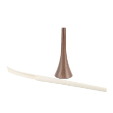 (Beige) Extra langer Schuhputzer Vertikal Tragbar Imitation Holz Beige