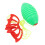 (Threaded Style) 2x Ziehball-Spielzeug Interaktion flache Form 3