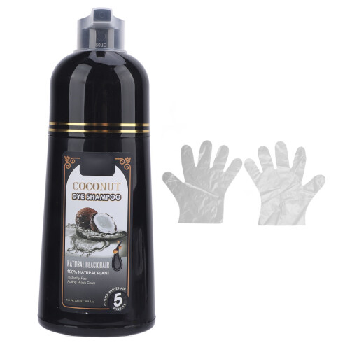 500ml Sofortiges Schwarzes Shampoo Lang Haltend Grau