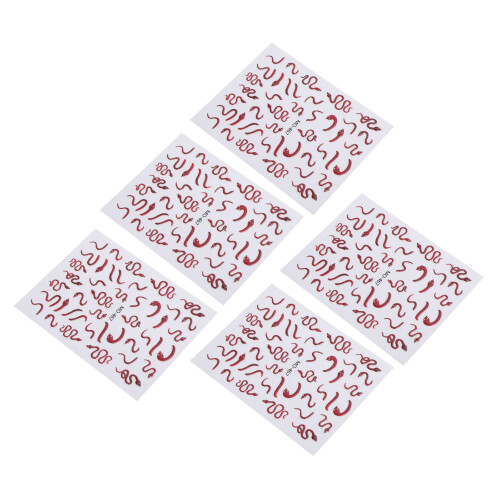 5pcs Embossed Self-Adhesive Nail Art Stickers Decals 1