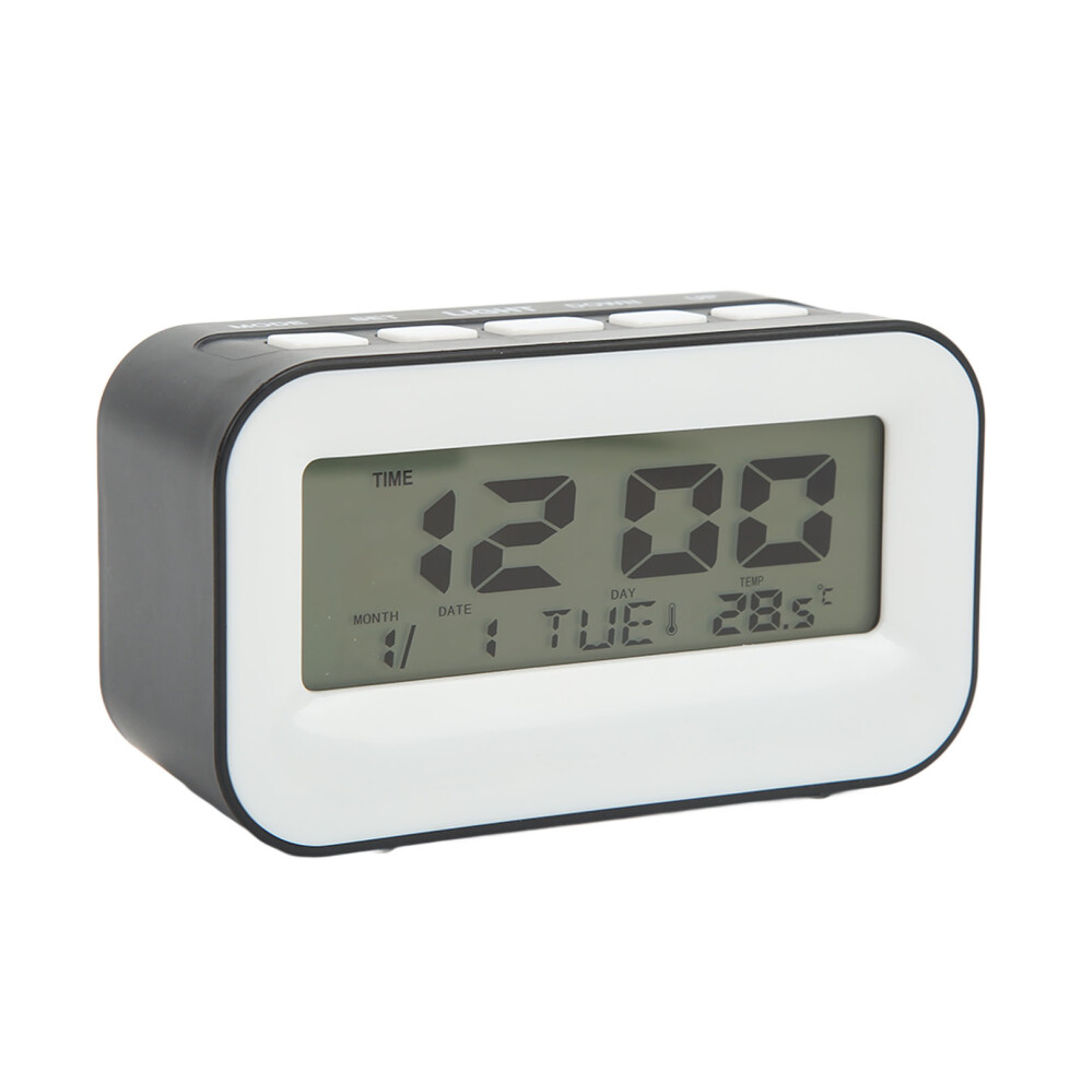 Lcd Kids Alarm Clock With Backlight, Music Alarm, Snooze & Birthday Reminder Black