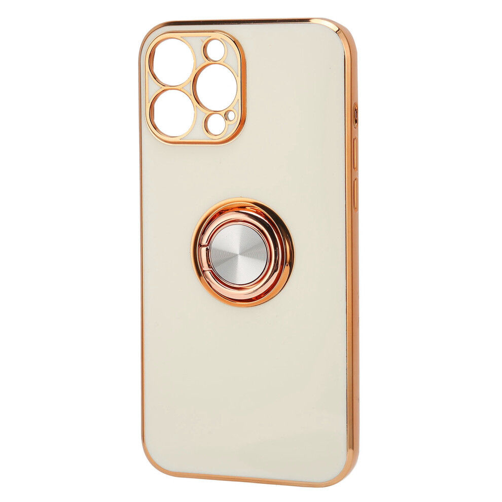 Iphone 13 Pro Max Rose Glitter Tpu Ring Case - Ultra Thin & Flexible Gold 7901357181981