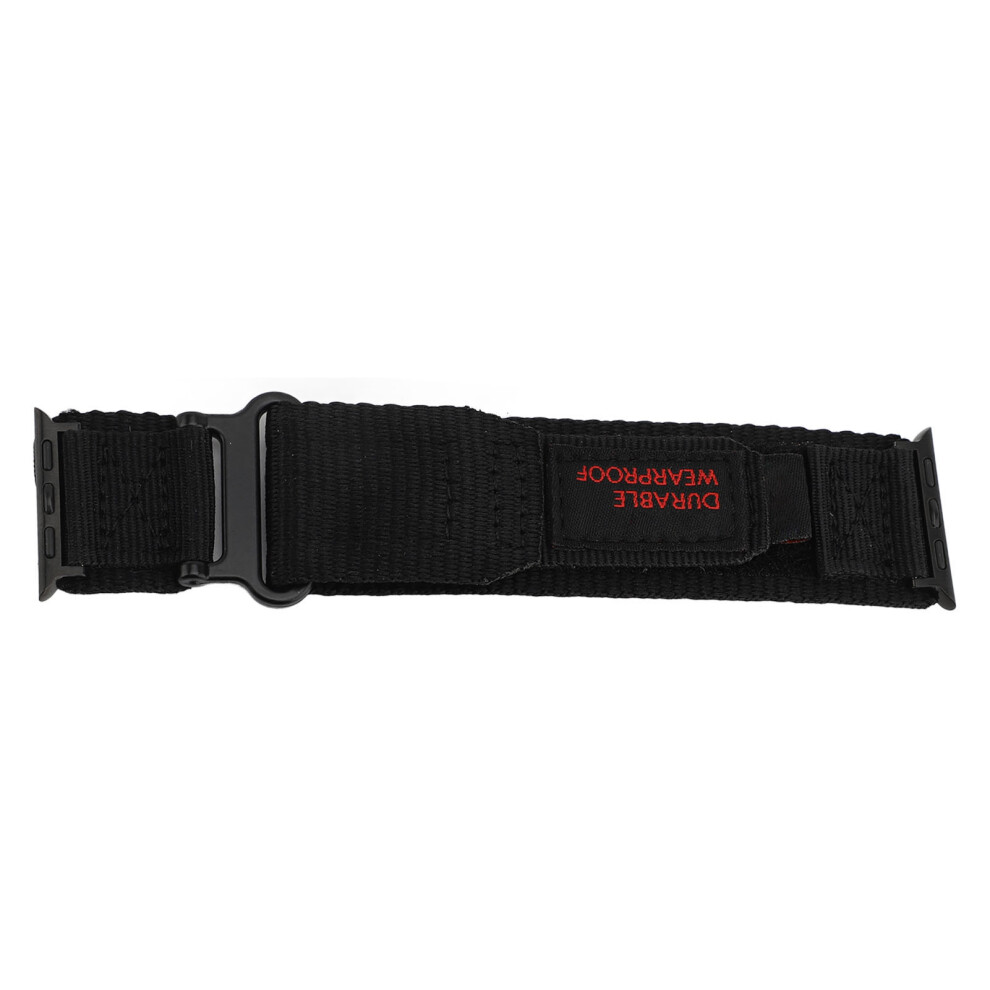 (Black 42/44/45/46/49Mm) Hook Loop Watch Band Series 10 Soft Nylon Orange 42/44/45/46/49Mm Orange,Black 667859184499