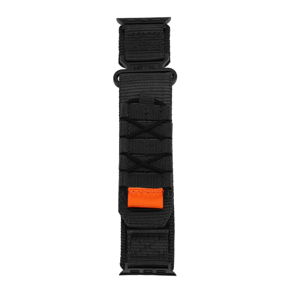 (Black 38/40/41Mm) Nylon Watch Band Metal Buckle For Series 10 Se Orange 38/40/41Mm Orange,Black 667859184413