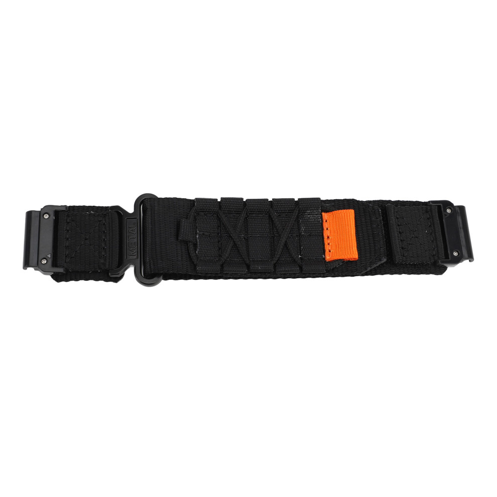(Black) 22Mm Nylon Watch Band Quick Fit Hook And Loop Black 667859184611