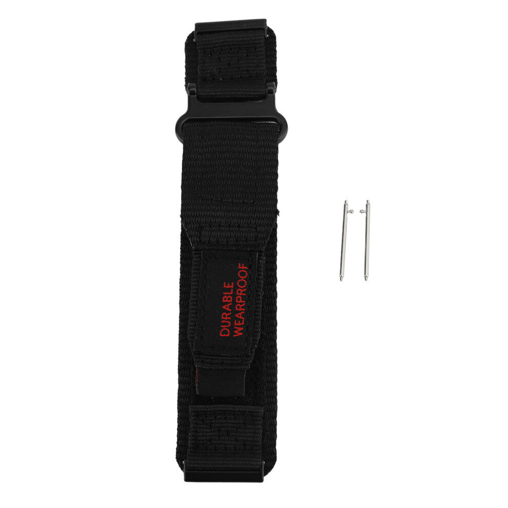 (Black) 24Mm Nylon Watch Band For Spartan Hr Baro Outdoor Gray Black 667859185021