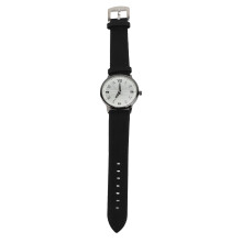 (Black and White) Men Watch Analog Quartz Date Minimalist PU Leather Strap OD Green