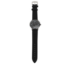 (All Black) Men Watch Analog Quartz Date Minimalist PU Leather Strap OD Green
