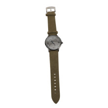 (OD Green) Men Watch Analog Quartz Date Minimalist PU Leather Strap OD Green