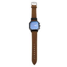 (Brown) Men Watch Quartz Leather Strap Retro Wristwatch Brown