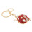 (Red) Cute Rhinestone Animal Keychain White Gift 3