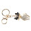 (White) Cute Cat Rhinestone Backpack Keychain Blue 4