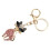 (Roseate) Cute Cat Rhinestone Backpack Keychain Blue 3