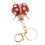 (Red) Cute Rhinestone Animal Keychain White Gift 5