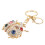 (White) Cute Rhinestone Animal Keychain White Gift 2