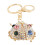 (White) Cute Rhinestone Animal Keychain White Gift 4