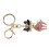 (Roseate) Cute Cat Rhinestone Backpack Keychain Blue 4