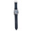 (Silver Blue) Skeleton Automatic Watch Men Moon Phase Silver PU Leather Strap 1