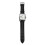 (Silver White) Skeleton Automatic Watch Men Moon Phase Silver PU Leather Strap 1