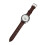 (Silver White (Brown Strap)) Men Automatic Moon Phase Chronograph Luminous Self Winding Black 4