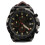 (Black Strap Green Dial) PU Leather Analog Watch Large Face Luminous Red Dial Black Strap 1