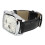 (Silver White) Skeleton Automatic Watch Men Moon Phase Silver PU Leather Strap 5