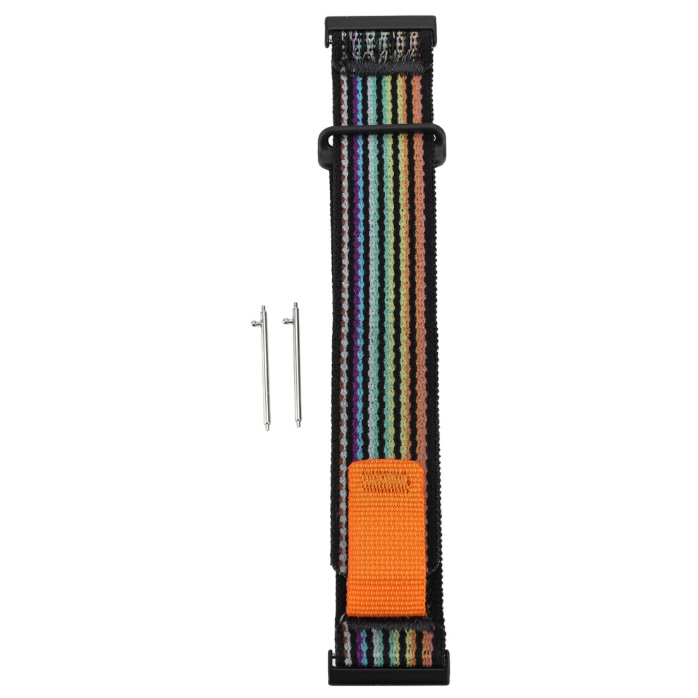 ( Rainbow) 24Mm Nylon Watch Strap Adjustable For Hr Baro D5i Rainbow Black 667859187308