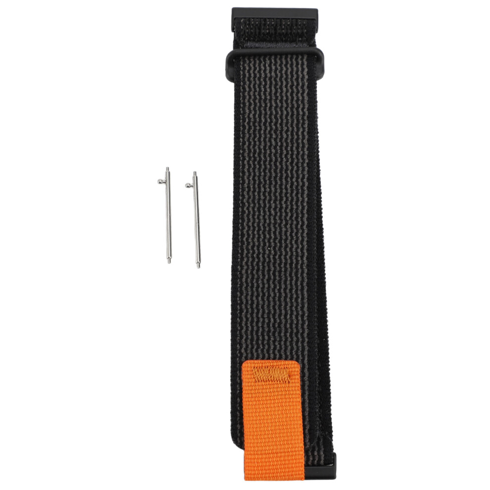 (Black) 24Mm Nylon Watch Strap Adjustable For Hr Baro D5i Rainbow Black 667859187322