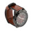 (Coffee Strap Red Dial) PU Leather Analog Watch Large Face Luminous Red Dial Black Strap 2