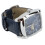 (Silver Blue) Skeleton Automatic Watch Men Moon Phase Silver PU Leather Strap 4