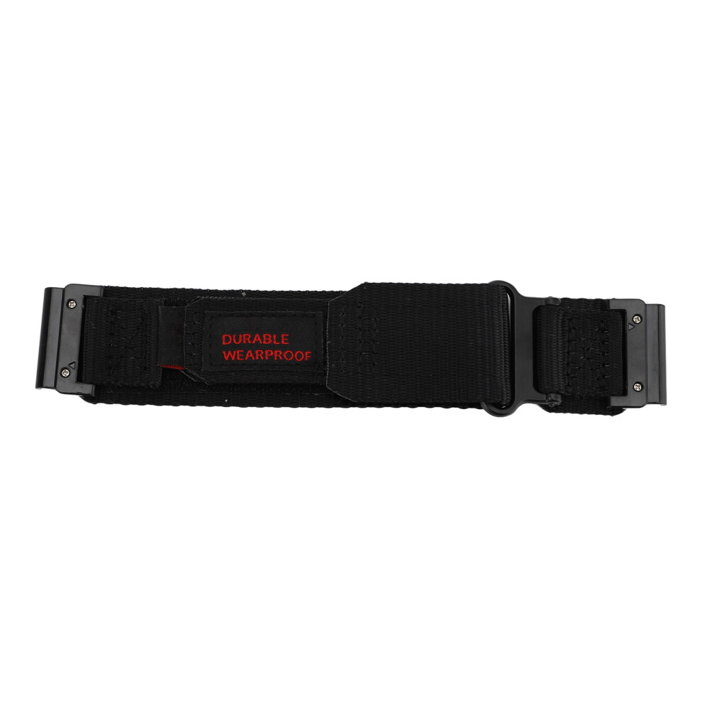 (Black) Rugged Nylon Watch Band 26Mm Fenix 7X 6X 5X Instinct 2X Epix Pro Gray Black 667859187438