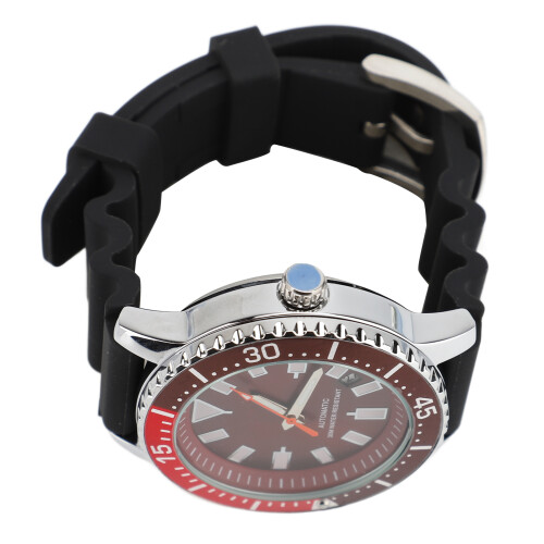 (Silver Red) Automatic Mechanical Watch Luminous Hands Self Winding 48mm Silver Red 1