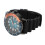 (Black Orange) Automatic Mechanical Watch Luminous Hands Self Winding 48mm Silver Red 5