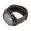(Black Strap Green Dial) PU Leather Analog Watch Large Face Luminous Red Dial Black Strap 3