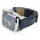 (Silver Blue) Skeleton Automatic Watch Men Moon Phase Silver PU Leather Strap 5