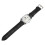 (Silver White) Skeleton Automatic Watch Men Moon Phase Silver PU Leather Strap 2
