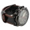 (Black Strap Green Dial) PU Leather Analog Watch Large Face Luminous Red Dial Black Strap 5