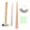 5pcs Ring Mandrel Set Finger Sizer Wood Rubber Mallet 1