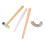 5pcs Ring Mandrel Set Finger Sizer Wood Rubber Mallet 2