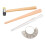 5pcs Ring Mandrel Set Finger Sizer Wood Rubber Mallet 5