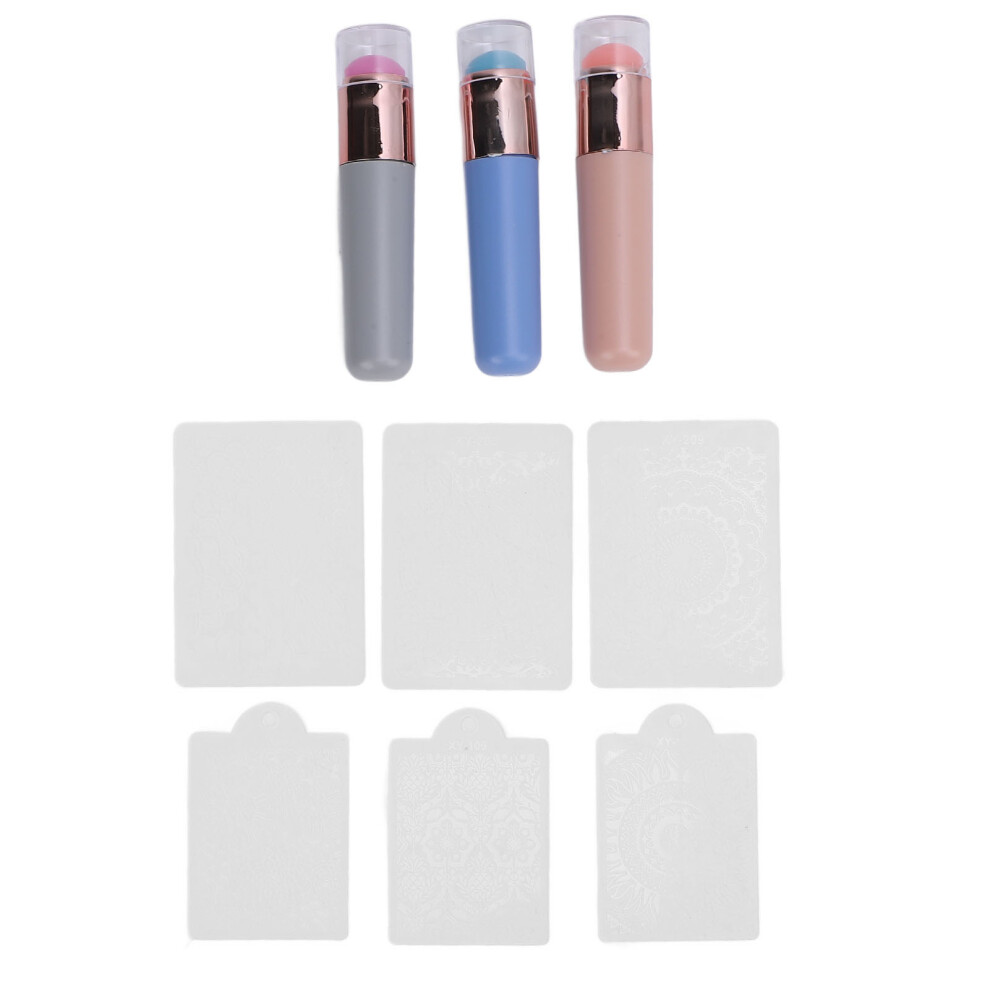 Silicone Brush Ombre Nail Art Chrome Applicator Nail Powder Stamping