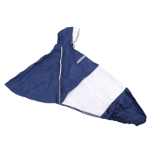 Reflective Nylon Rain Poncho Windproof Lightweight Hood